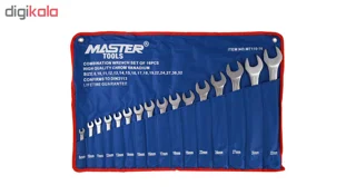 مجموعه 16 عددی آچار یکسر تخت یکسر رینگی مستر تولز مدل MT110-16 101732206
